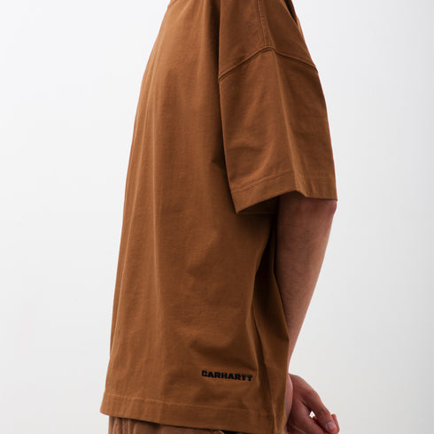 Carhartt WIP S/S Link Script T-Shirt Hamilton Brown/Black I031373_08W_XX Degli Uberti